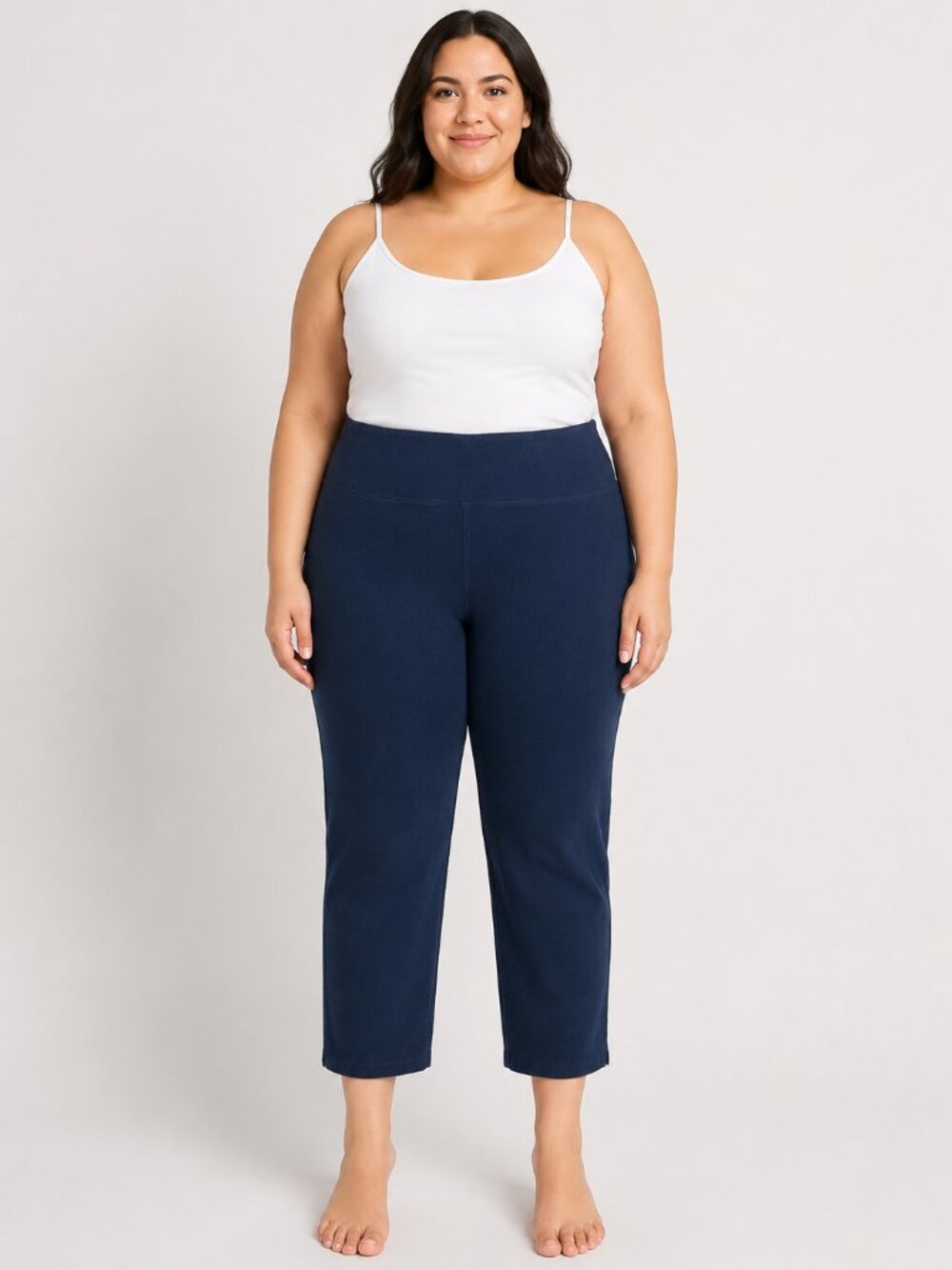 Women with Control Navy Tummy Control Pull-On Pants Size 2XT Tall